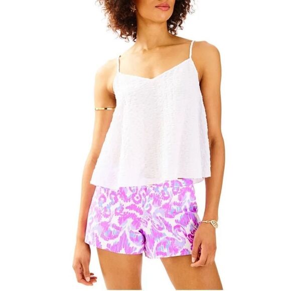 Lilly Pulitzer Adie Short Amethyst Beach Bathers 00 Ikat - Picture 4 of 9